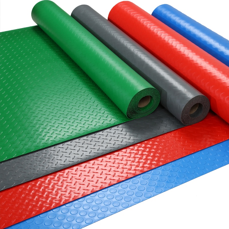 Revêtement de sol en PVC coloré Revêtement de sol en plastique antidérapant 